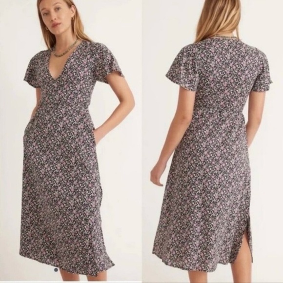 Marine Layer Emlyn Midi Dress in Floral Block Print - Picture 14 of 14